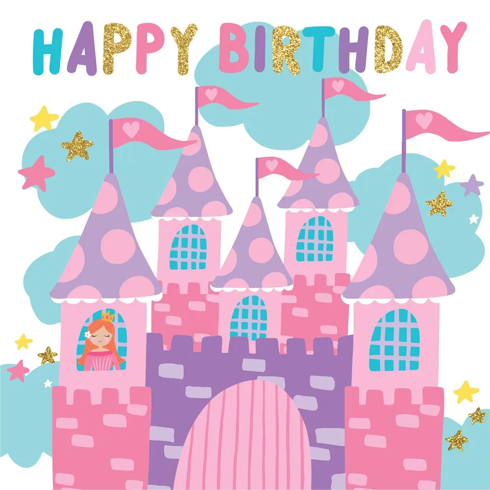 KaiserCraft Enchanted gratulasjonskort castle birthday