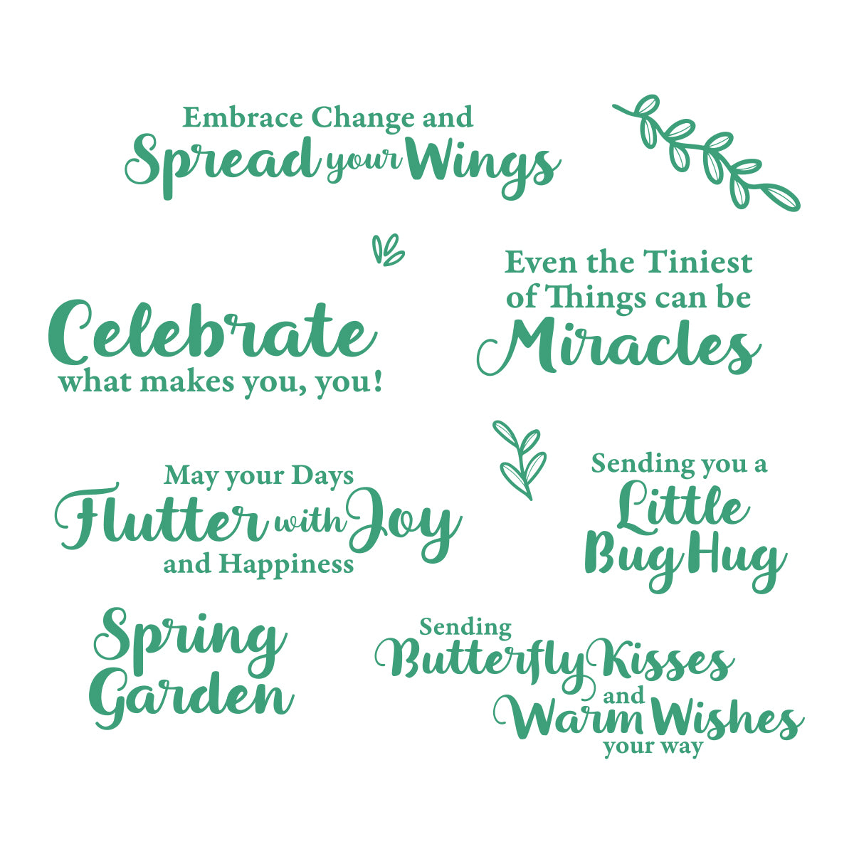 Couture Creations Colourful Moments Spring Sentiments clearstempel flora