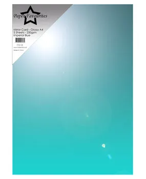 Paper Favourites Mirror Gossy speilkartong A4 imperial blue
