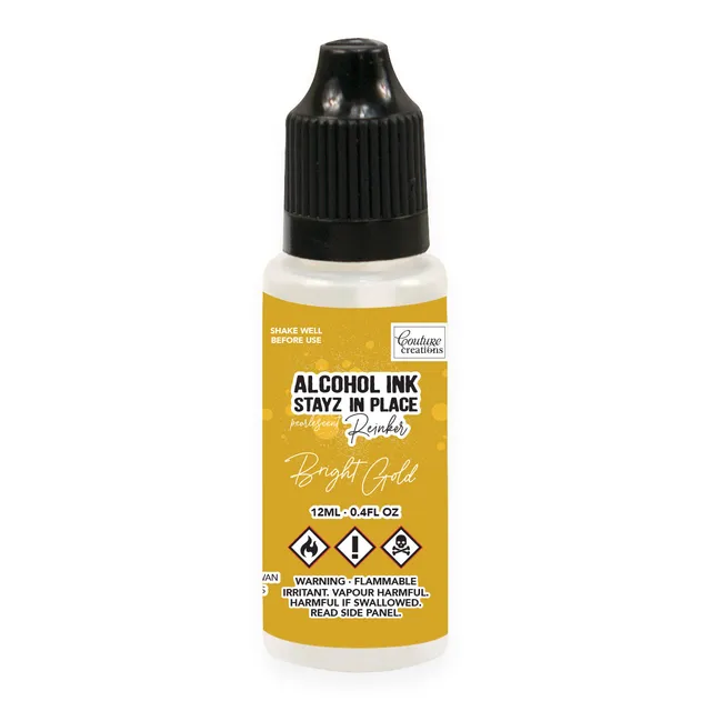 Couture creations Stayz in Place reinker bright gold 12 ml