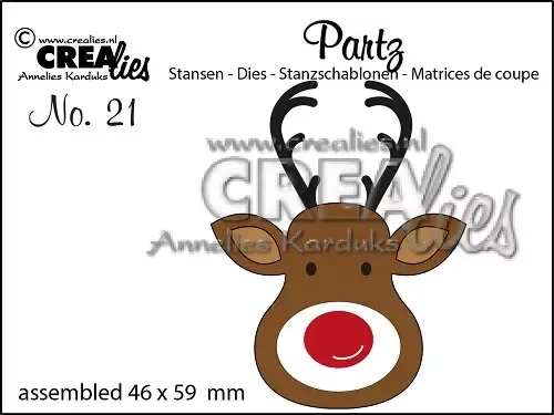 Crealies Partzz no. 21 dies reinsdyr jul