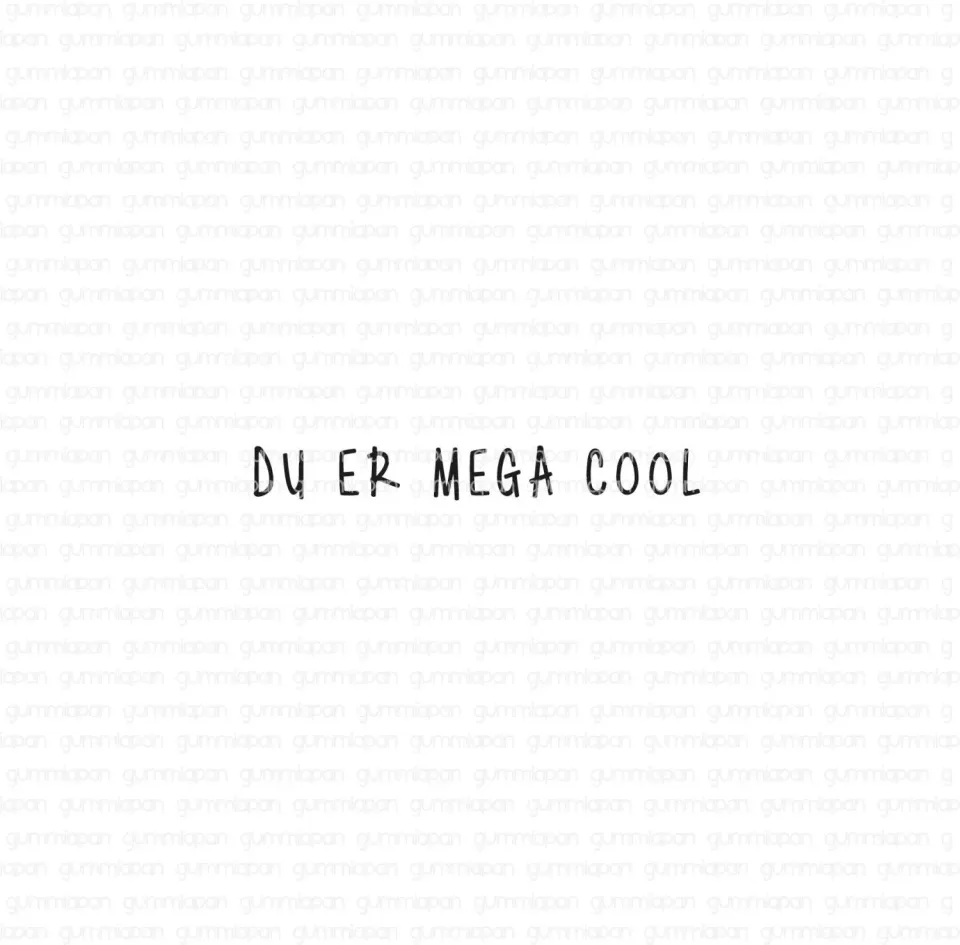 Gummiapan Du er mega cool stempel norsk