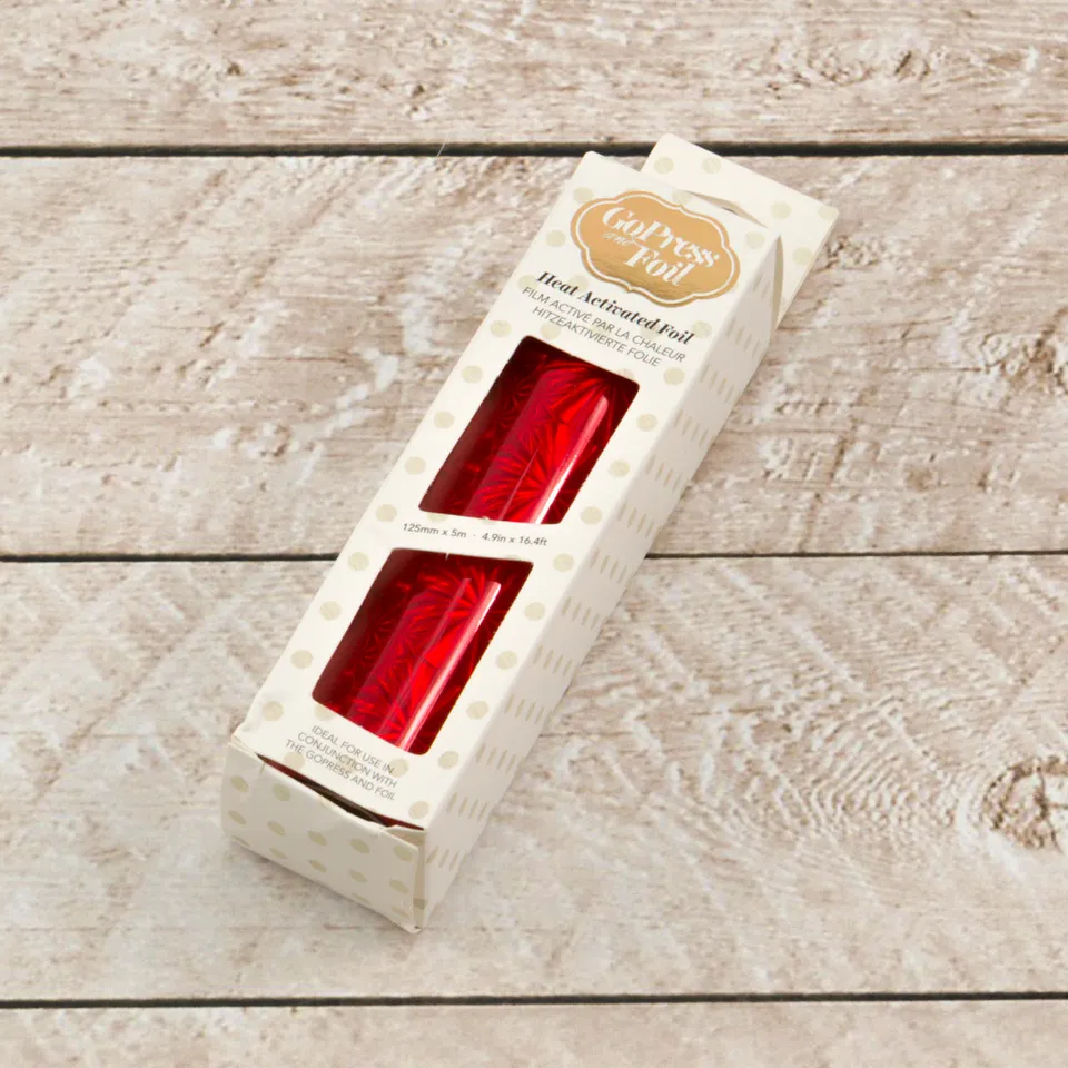 Couture Creations GoPress Red Hologram folie 125mm x 5m speilblank