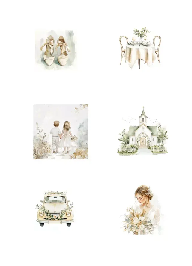 Reprint Marry Me 1 klippark A4 bryllup