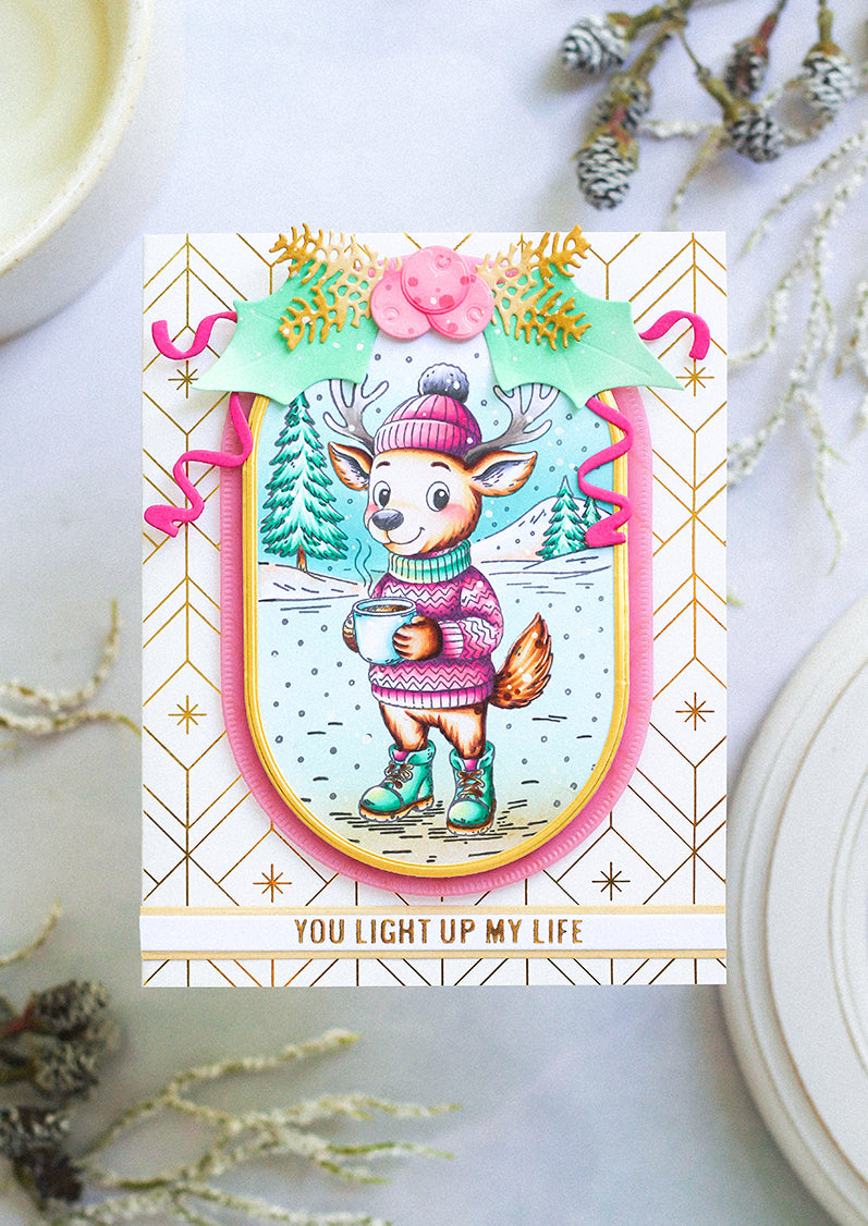 Studio Light Essentials clear stamp Cozy deer julemotiv
