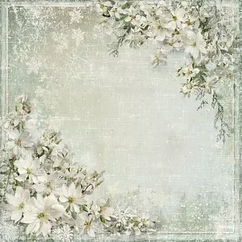 Reprint Home for Christmas flower mønsterpapir 30x30