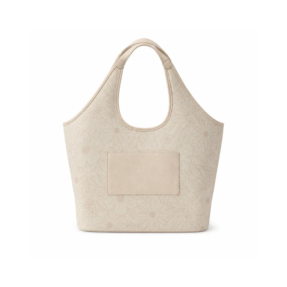 KaiserCraft Grace Jacquard Curve tote beige flora