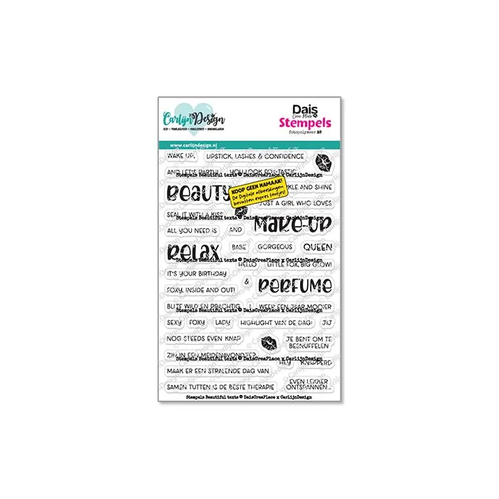 CarlijnDesign Beautiful Texts CDST-0172 stempler beauty A6