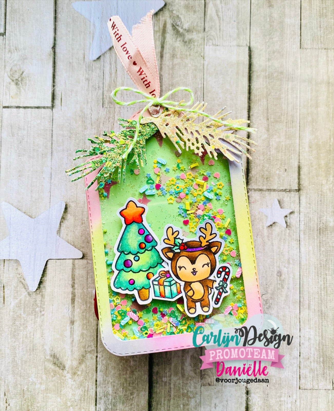 CarlijnDesign Vrohoholijk CDST-0151 stempel jul A6 kawaii