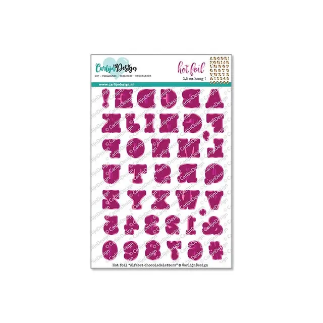 CarlijnDesign Hot foil Alfabet chocoladeletters CDHF-0060 1,5 cm