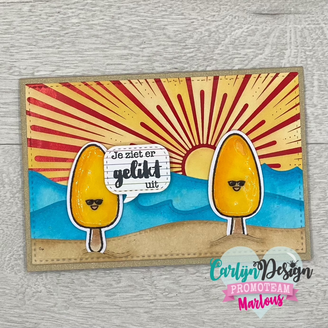 CarlijnDesign CDHF-0019 hot foil Sunburst A6 11x15,3