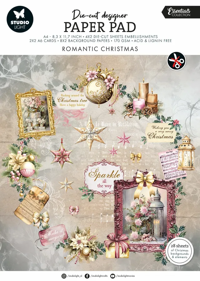 Studio Light Essentials Romantic Christmas papirblokk