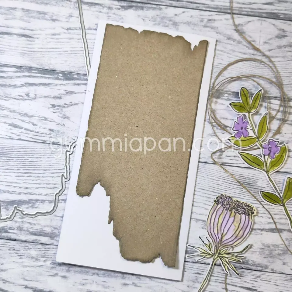 Gummiapan Slimline Old stempel til slimlinekort