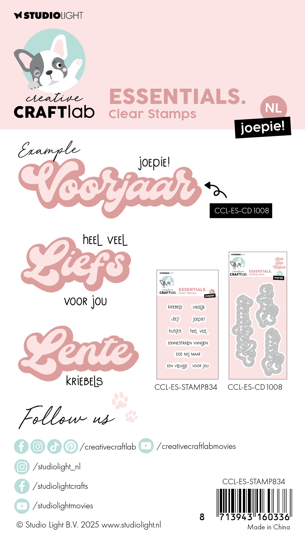 Studio Light Creative Craftlab NL Joepie stempel nederlandsk