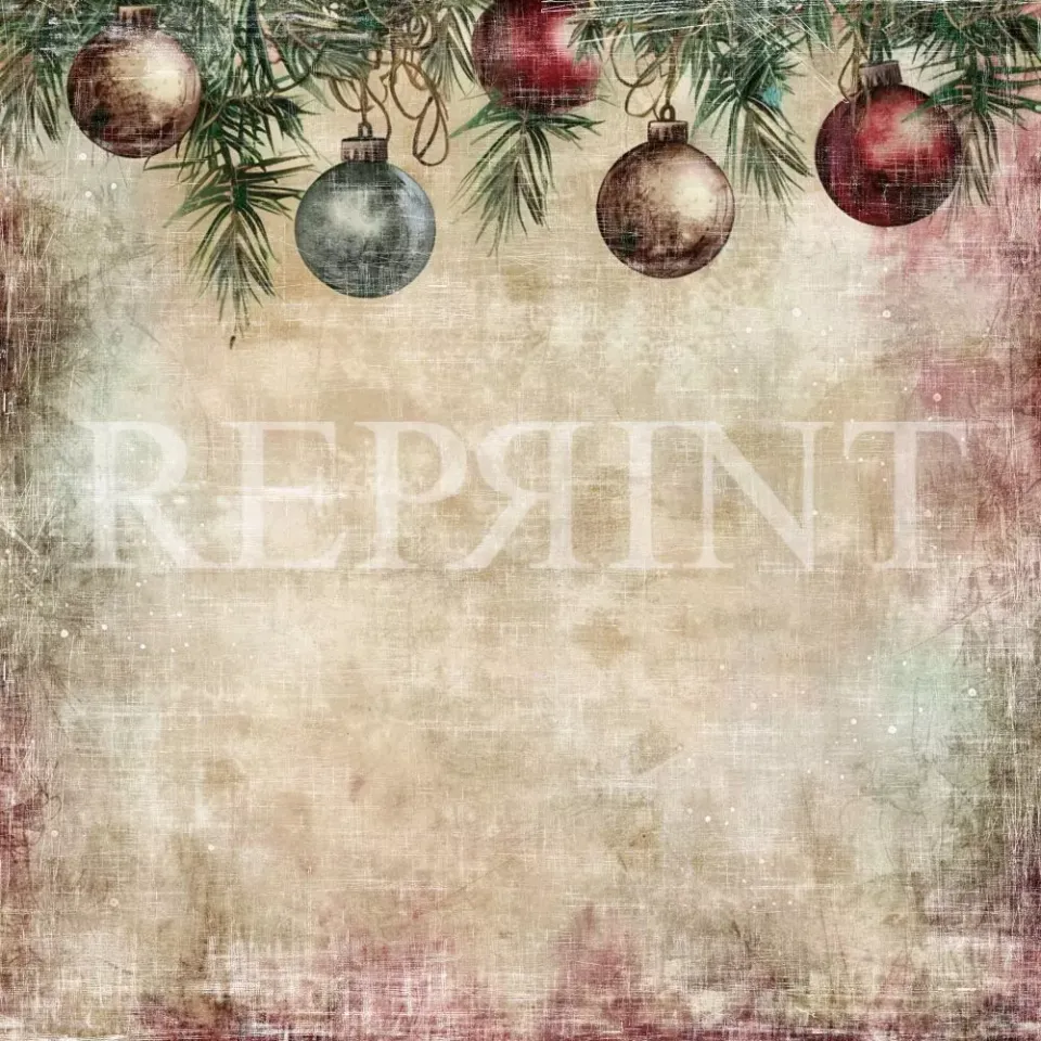 Reprint Xmas Christmas Balls mønsterpapir 12x12