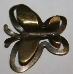 Korthobby Sommerfugl charms metall