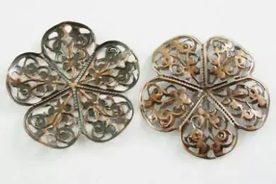 Korthobby stor kobberblomst metallpynt kobber