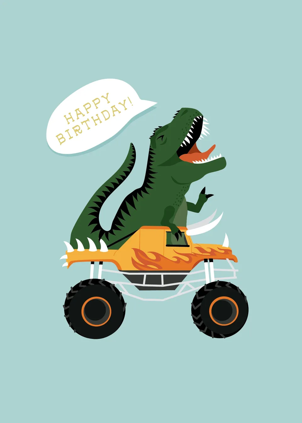 KaiserCraft Kids Monster Truck gratulasjonskort blankt barn
