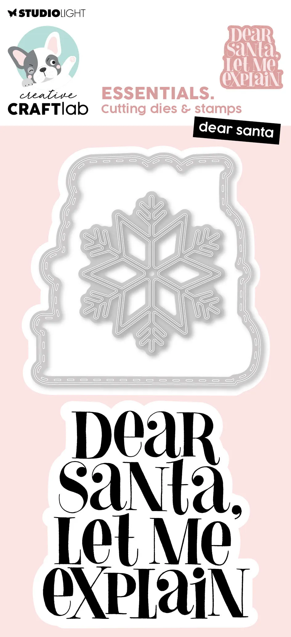 Studio Light Creative Craftlab stempel og dies Dear Santa jul