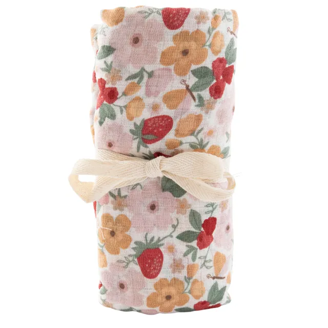 KaiserCraft Market Day muslinklut Strawberry Fields bomull