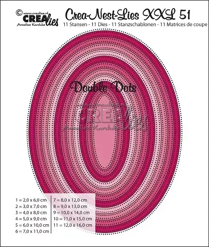 Crealies Crea-Nest-Lies XXL No.51 dies oval double dots