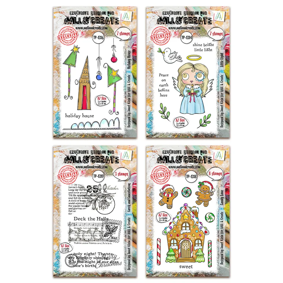 AALL & Create Holiday House stempelbundle 4-pk A7