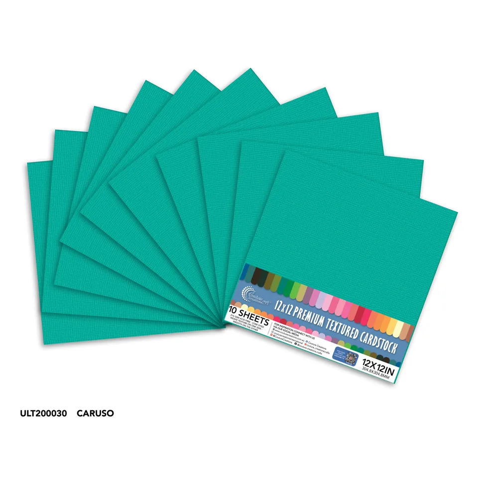 Couture Creations Caruso teksturert kartong 12x12 10 ark