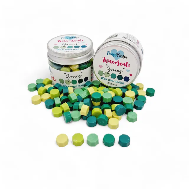 CarlijnDesign Greens CDWX-0036 voksperler 30g grønn