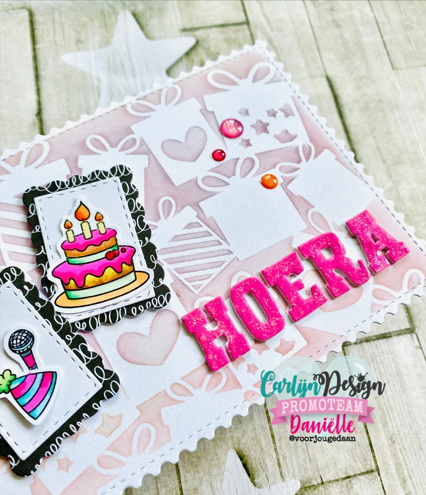 CarlijnDesign Hoera CDBS-0014 dies takk 4,5 cm