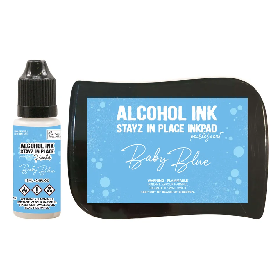 Couture Creations Stayz in Place Baby Blue stempelpute 12 ml perlemor