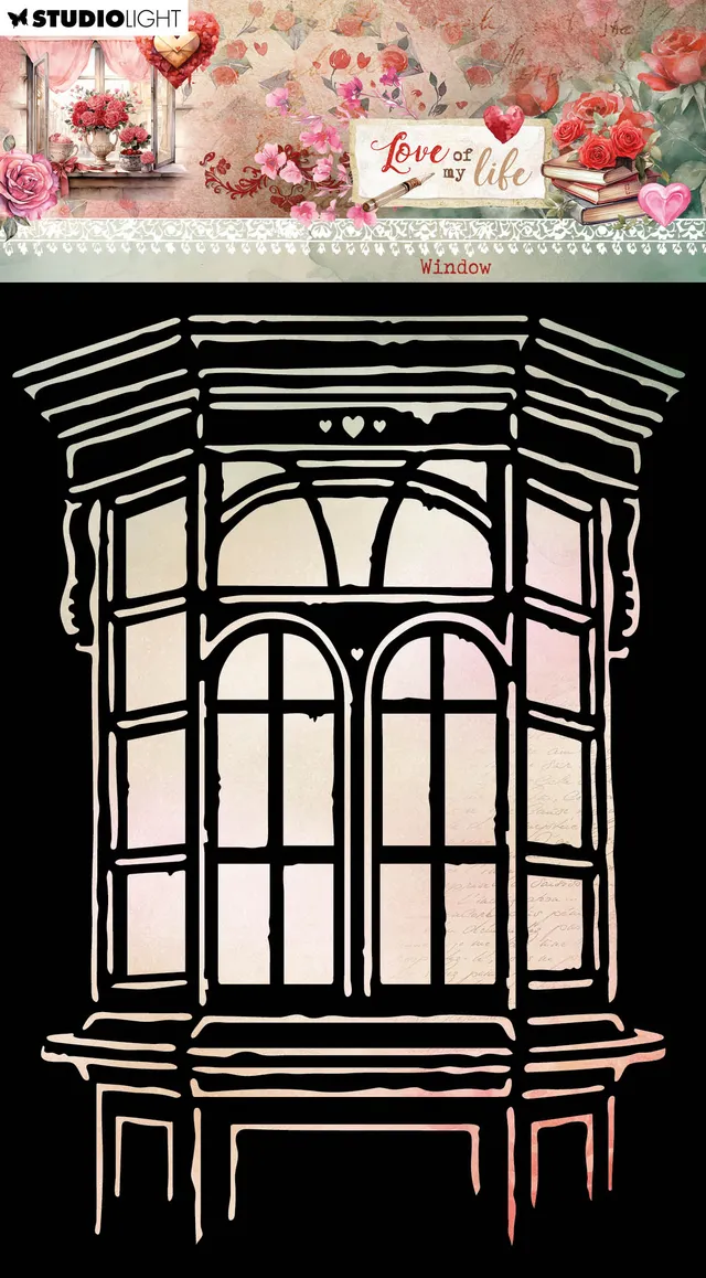 Studio Light Love Of My Life sjablong Window vindu