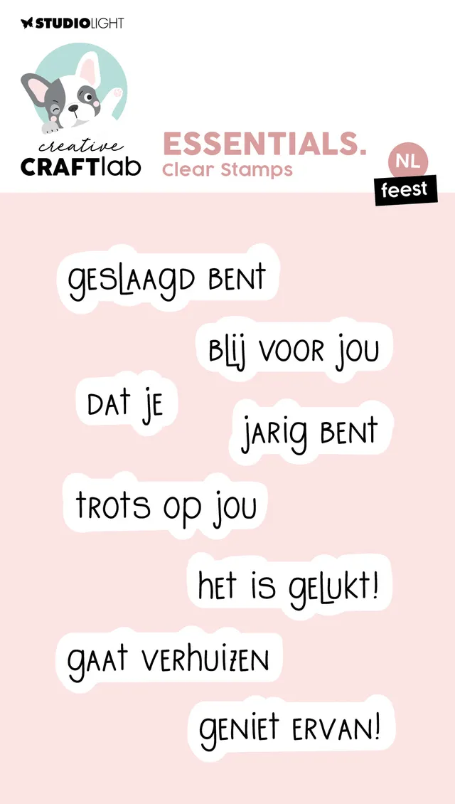 Creative Craftlab Essentials NL Teksten clear stamp tekst nederlandsk