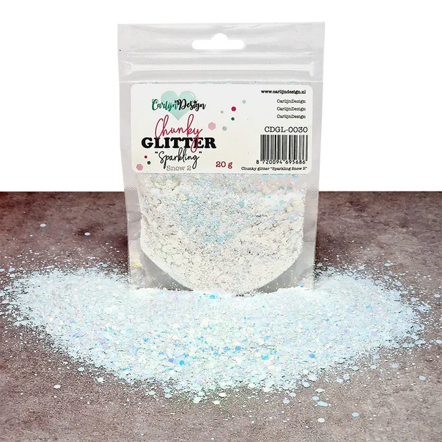CarlijnDesign Chunky Glitter CDGL-0030 Sparkling Snow 2 20g