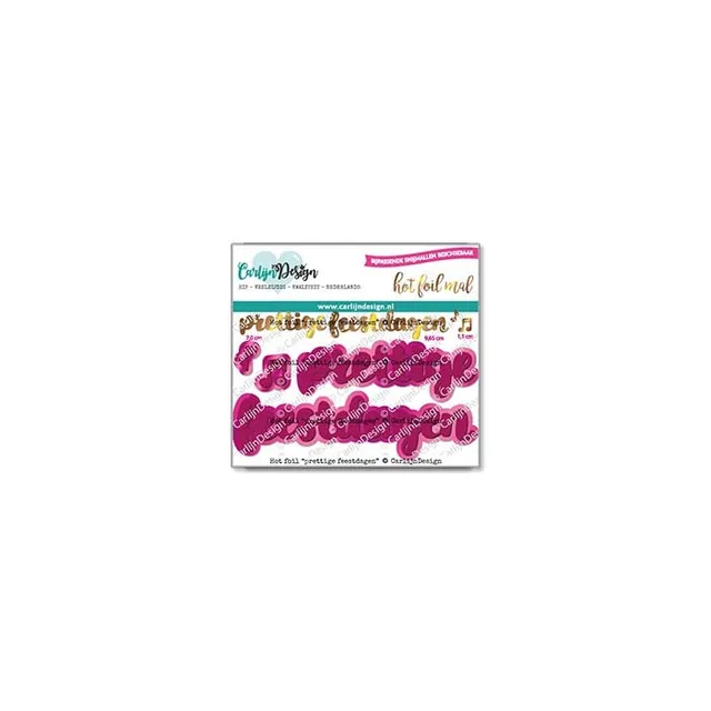 CarlijnDesign CDHF-0042 hotfoilplate prettige feestdagen jul