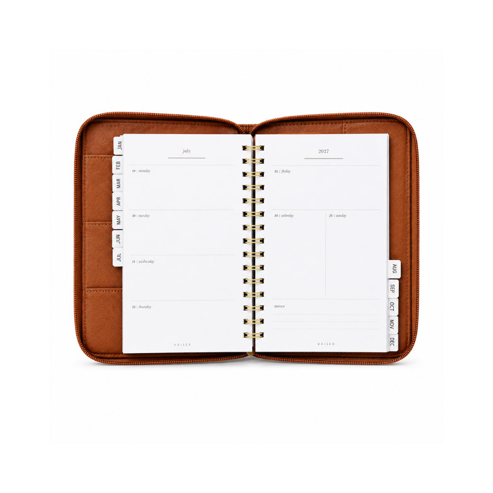 KaiserCraft ukeplanlegger 2027 beige med lomme
