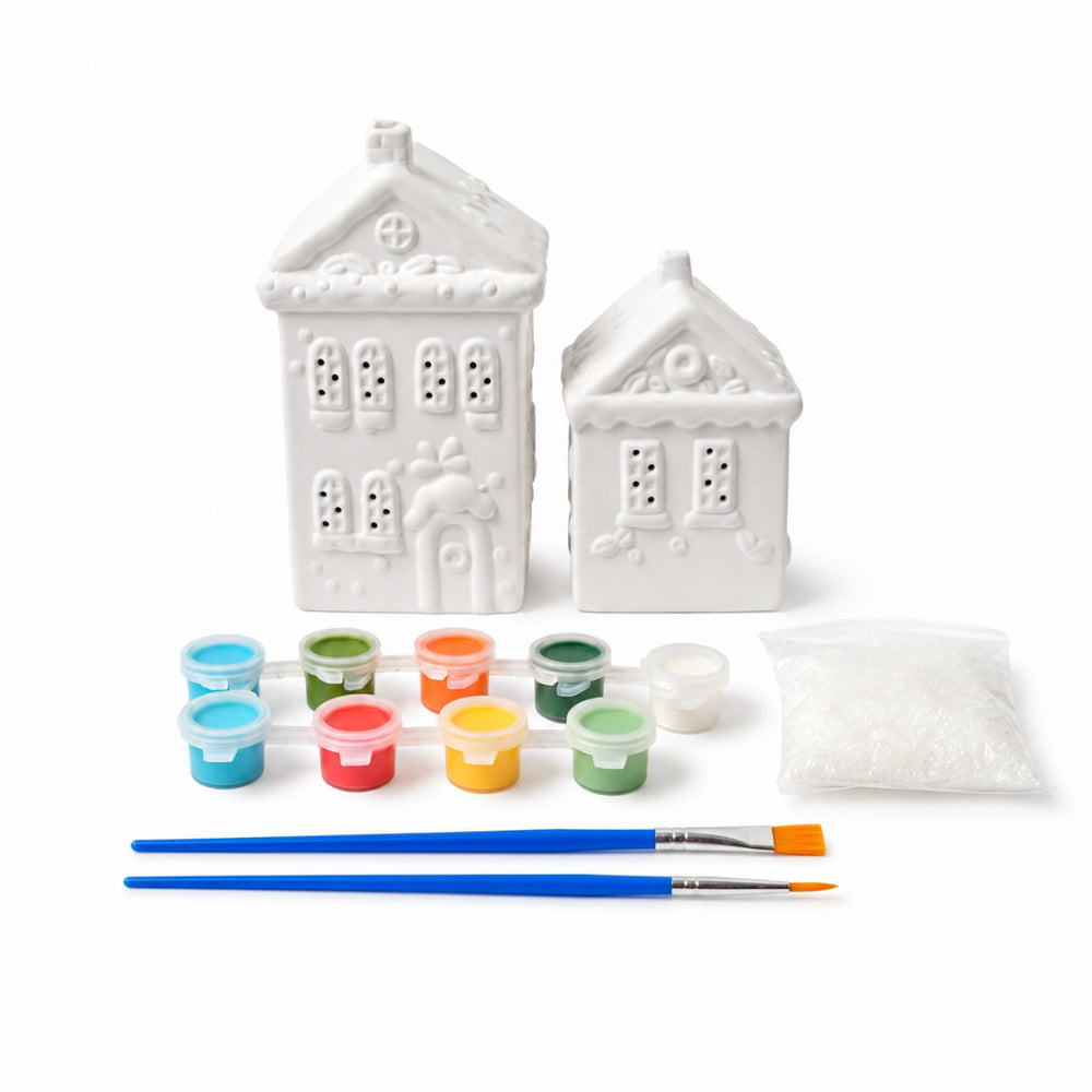 KaiserCraft Christmas Houses julepynt malesett 2-pk – akrylmaling