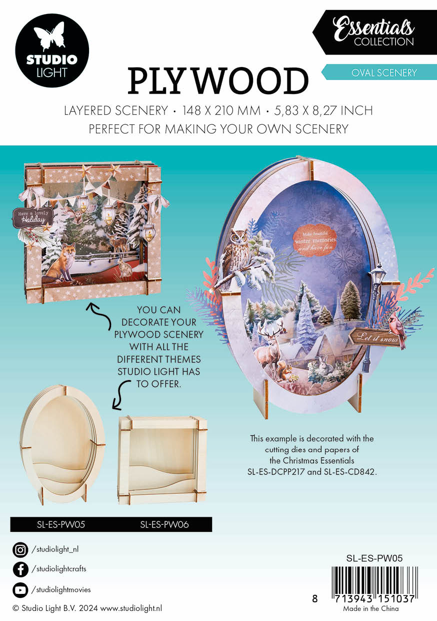 Studio Light Essentials kryssfiner Oval 148x210 mm