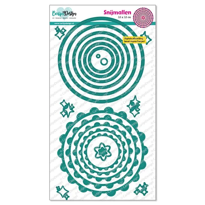 CarlijnDesign Cirkels CDSN-0350 diesett bølgesirkel 13 cm