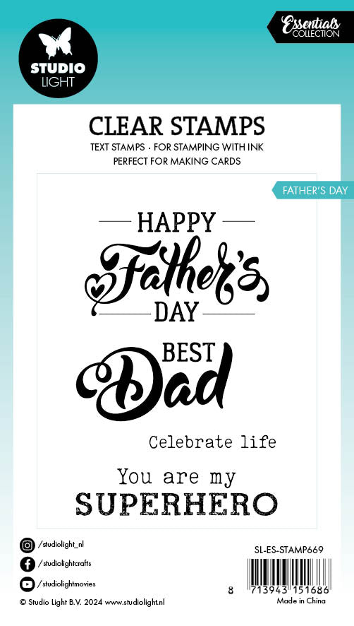 Studio Light Essentials Fathersday clearstamp farsdagmotiv