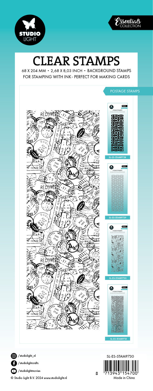 Studio Light Essentials Postage stamps stempel frimerke