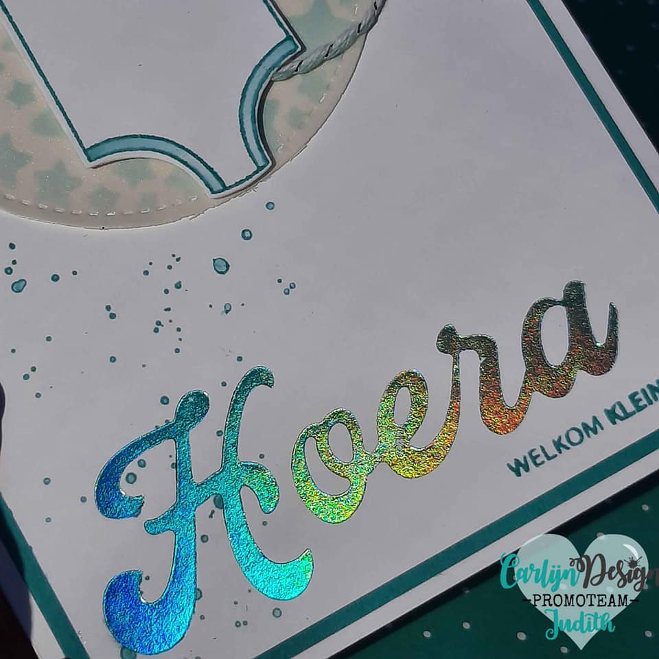 CarlijnDesign CDHF-0002 Hoera hot foil plate 8 cm bursdag