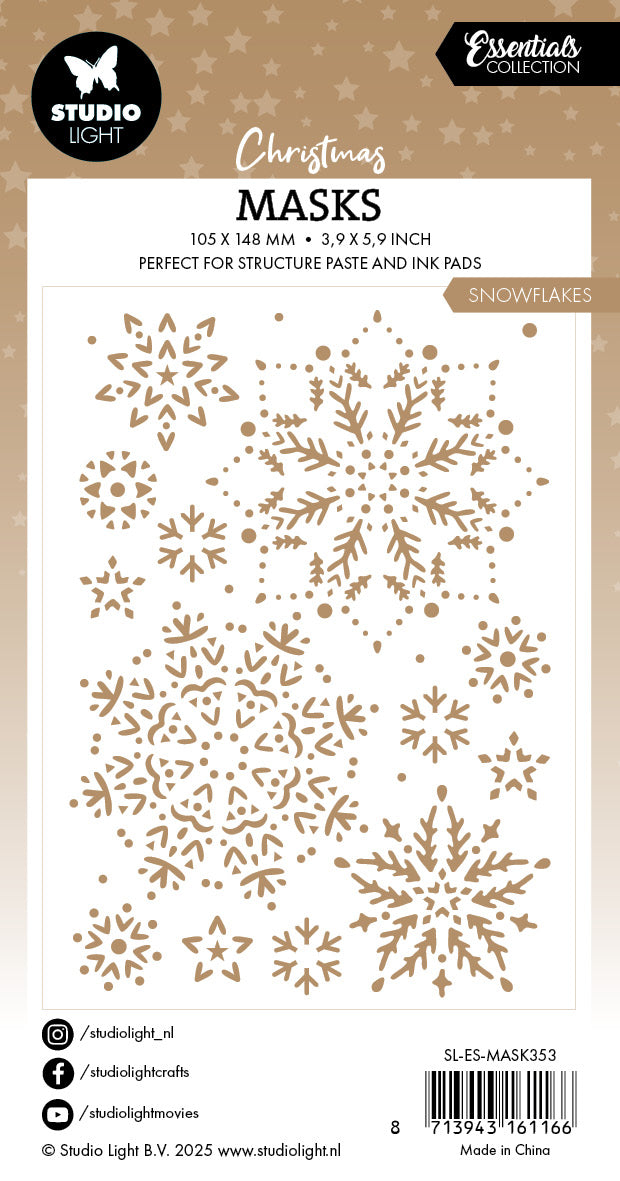 Studio Light Essentials sjablong Snow background