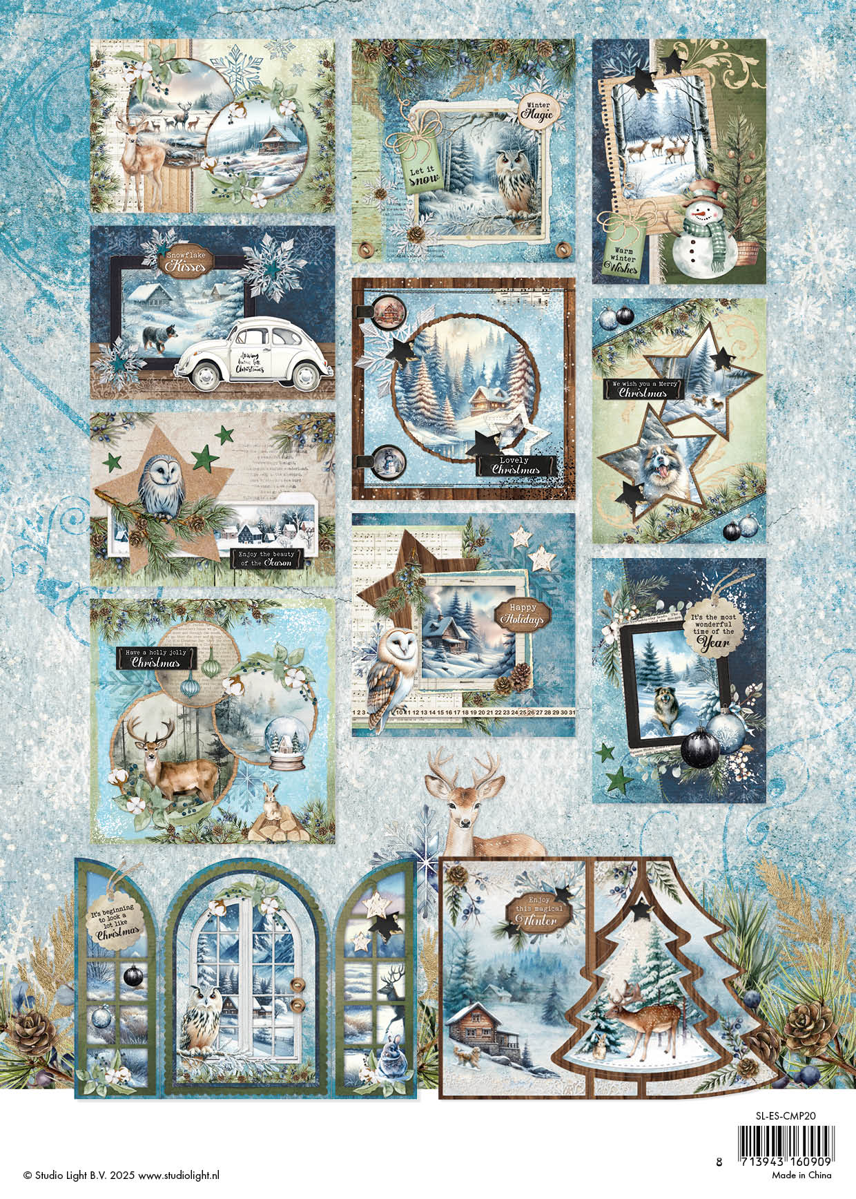 Studio Light Essentials Winter Wonderland kortblokk 14 ark