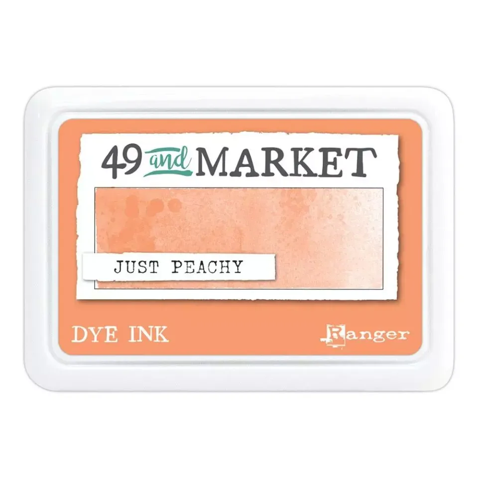 49 and Market stempelpute Just Peachy ferskenrosa
