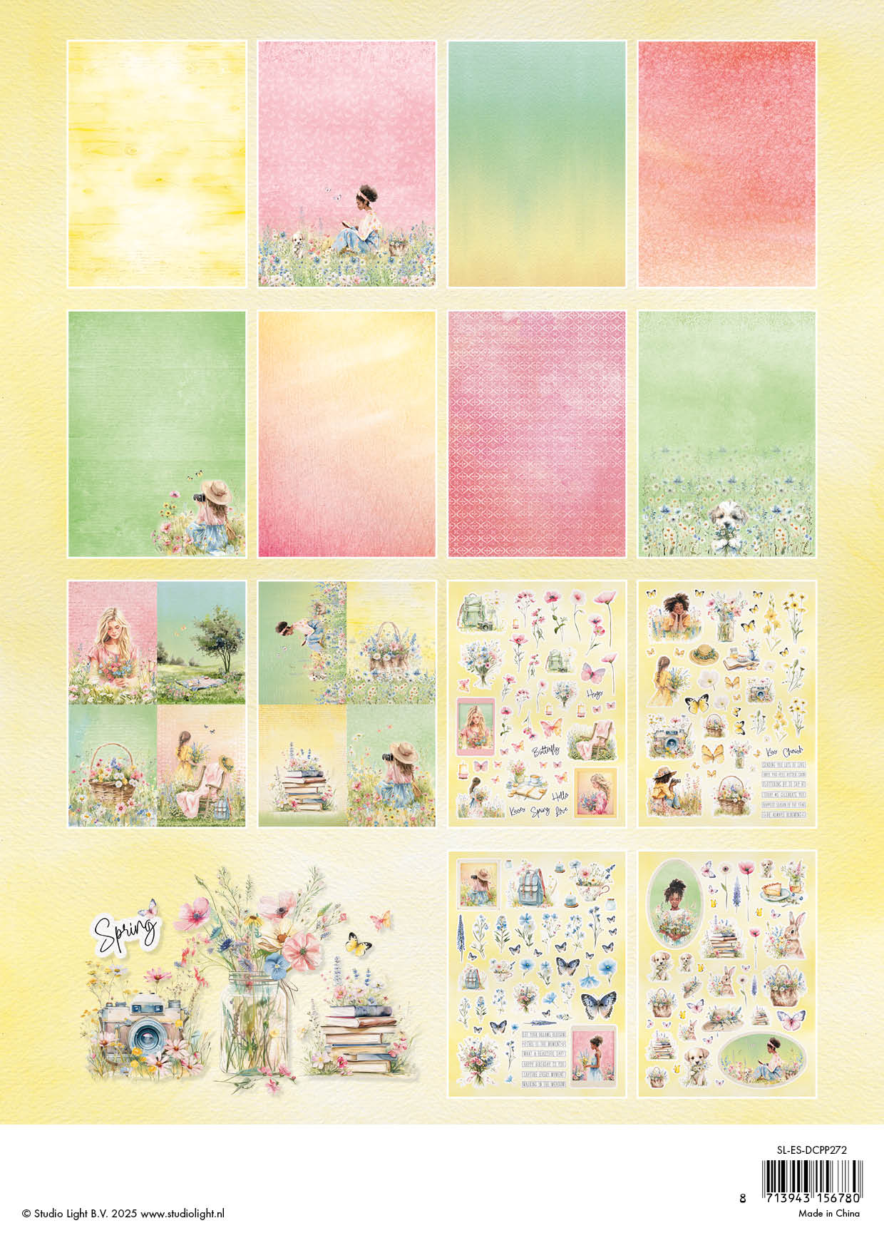 Studio Light Essentials Blooming Spring papirblokk A4