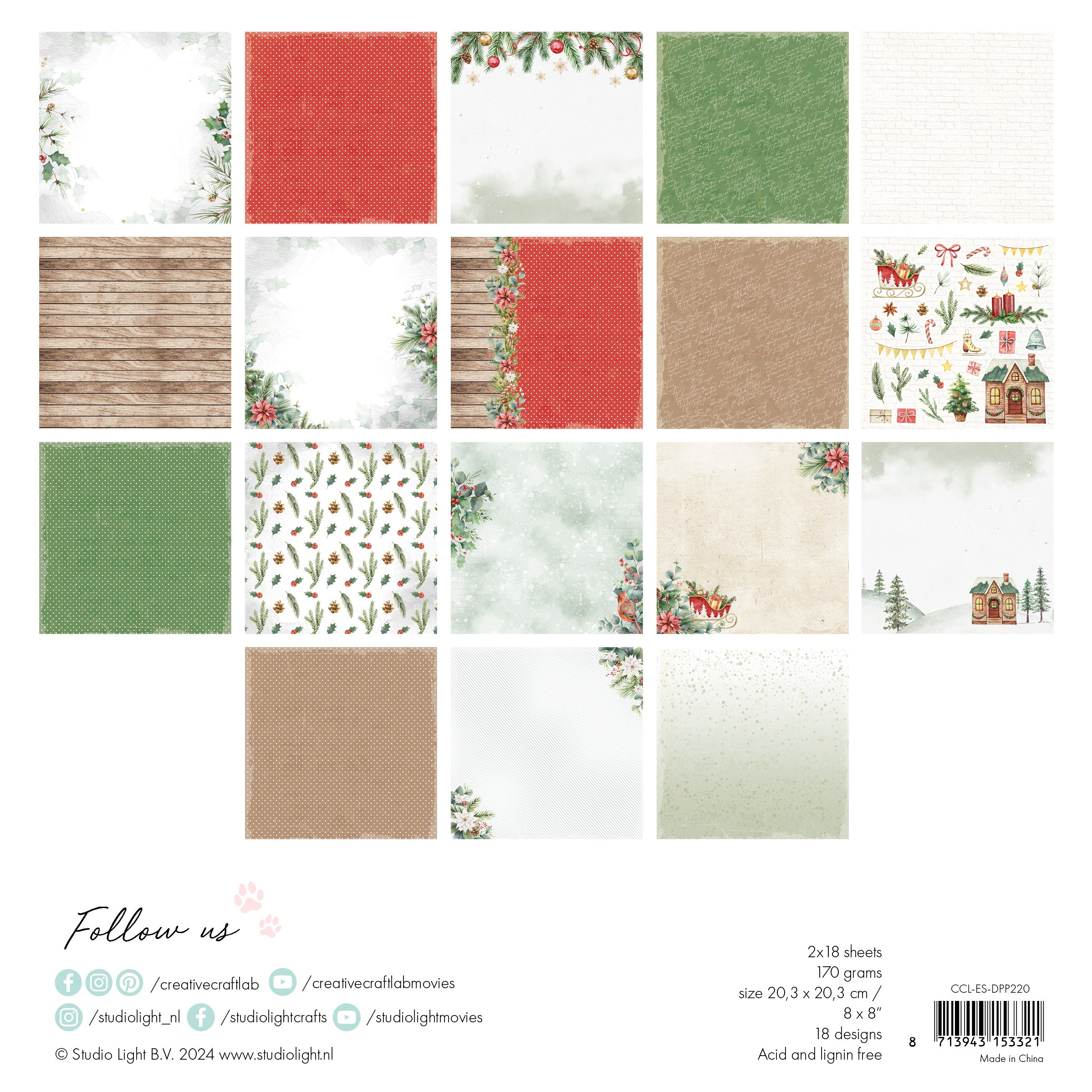 Studio Light Essentials A Christmas Story papirblokk juledesign