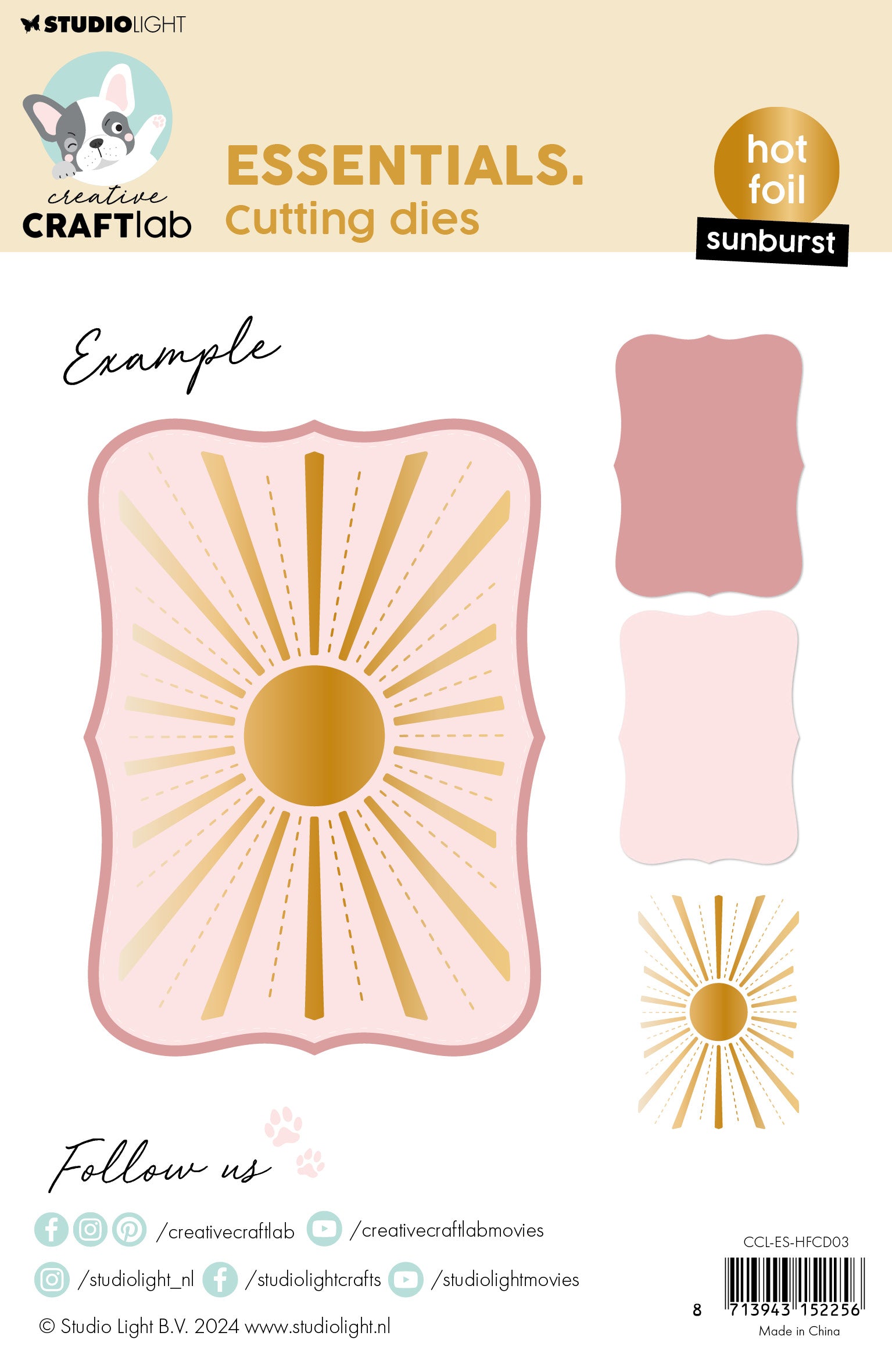 Studio Light Creative Craftlab Sunburst hotfoilplate