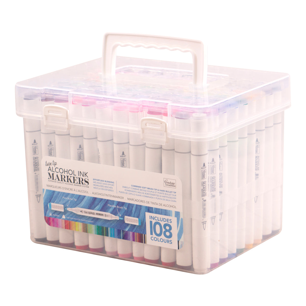 Couture Creations Twin Tip alkohol tusjer koffert 108-farger