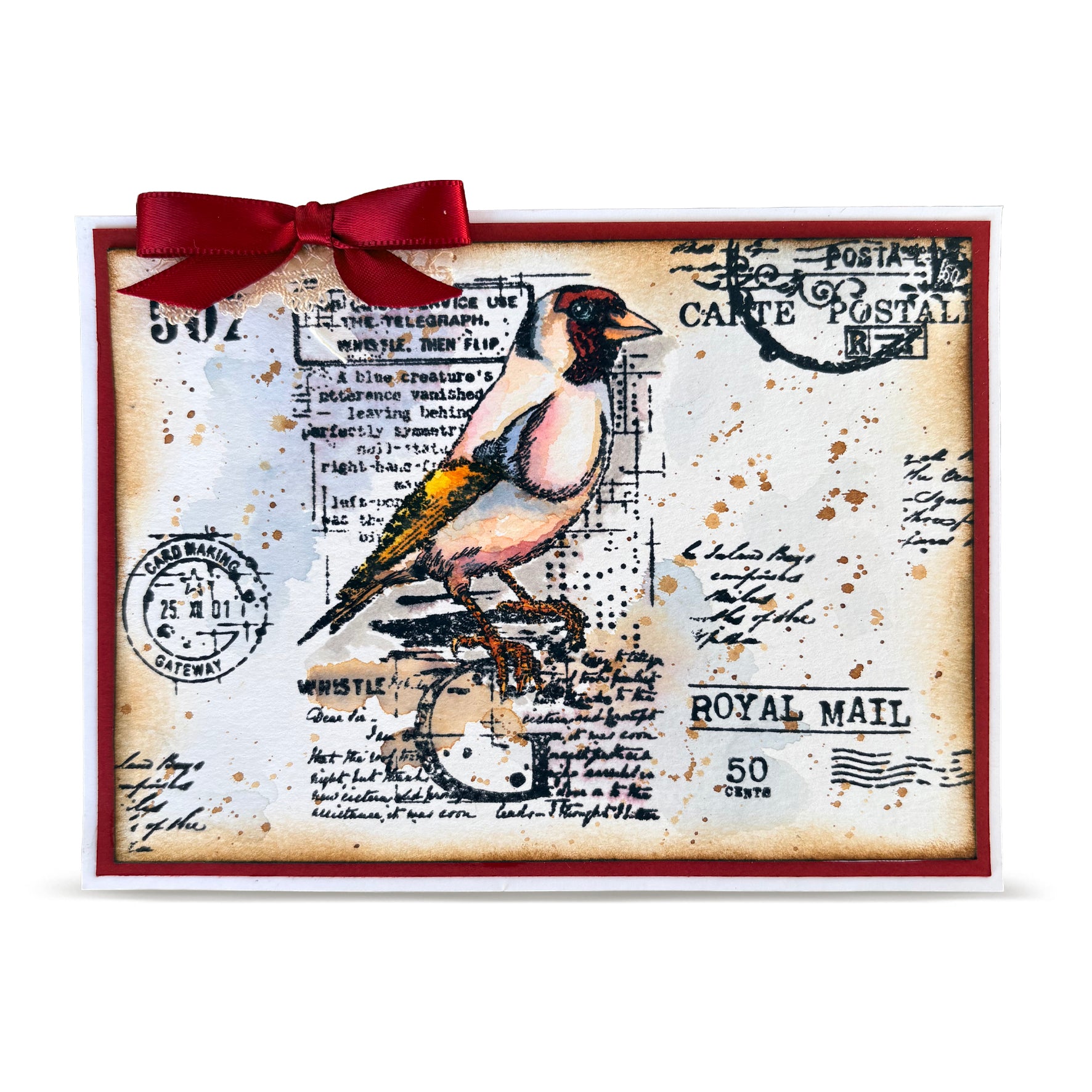 AALL & Create TP-1350 Whistling Finch stempelsett A7 fugl