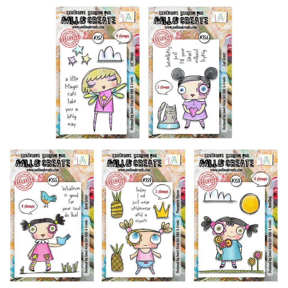 AALL & Create Lil Queen Bundle stempelsett 5x A7